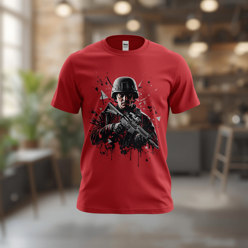 Red Stealth Edge Tee - Red T-Shirt