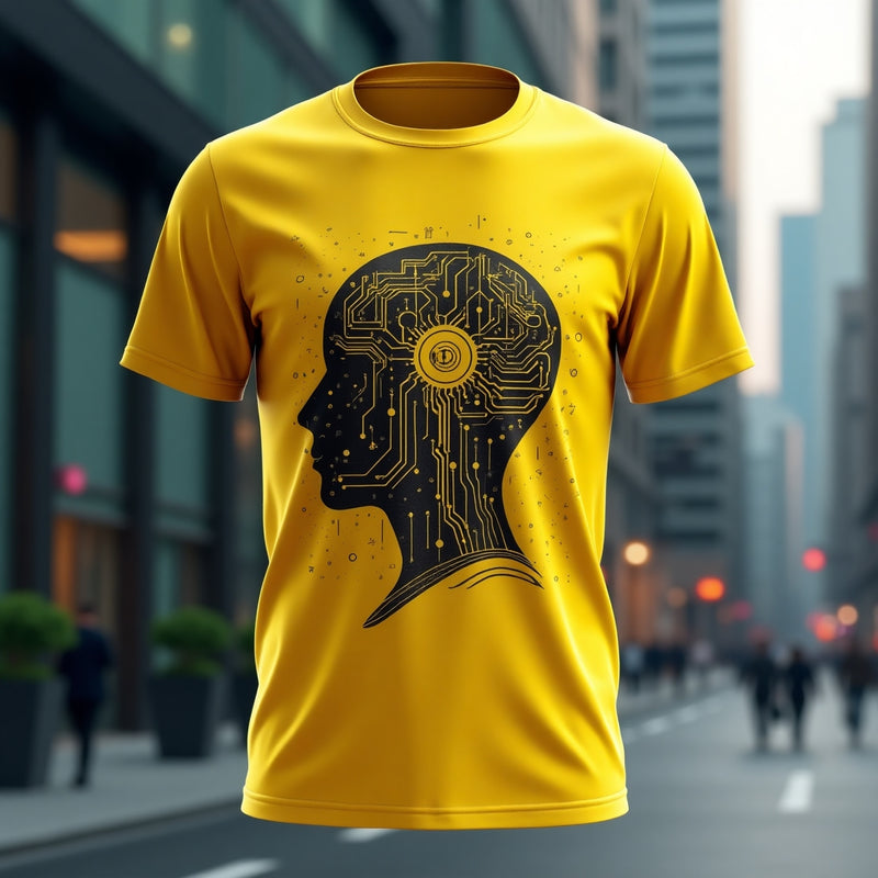 Yellow Bold Frame Tee - Yellow T-Shirt