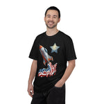 American Rocket T-Shirt — Patriotic USA Spaceship Graphic Tee
