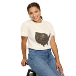 Steampunk USA Map T-Shirt — Vintage Gear & Cog Americana Tee