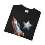 American Rocket T-Shirt — Patriotic USA Spaceship Graphic Tee