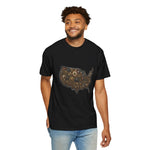 Steampunk USA Map T-Shirt — Vintage Gear & Cog Americana Tee