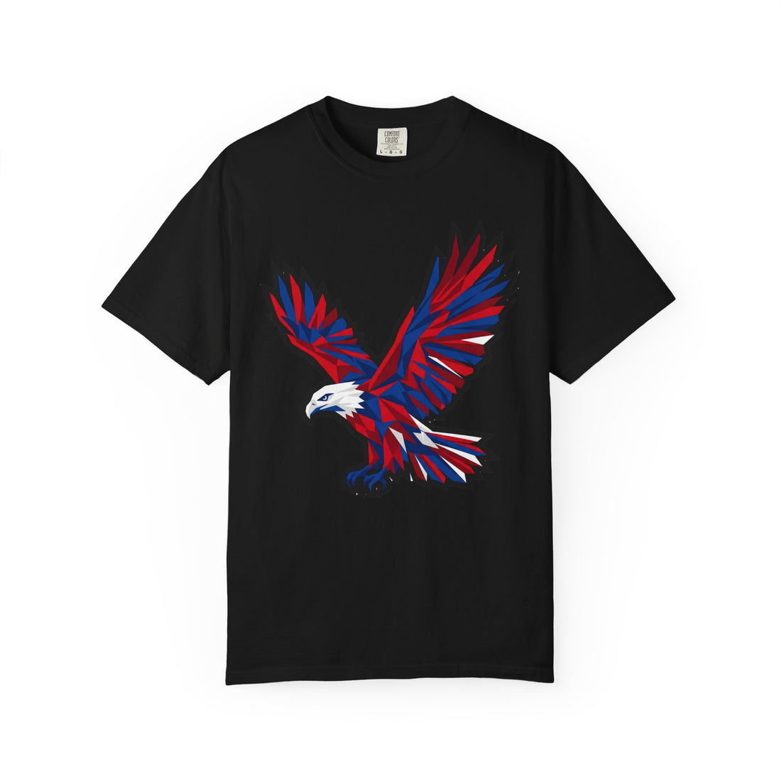 Patriotic Eagle T-Shirt — Red & Blue Graphic Tee