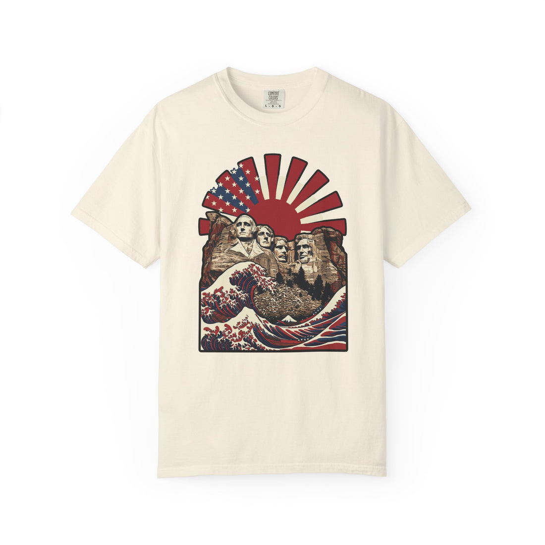 Mount Rushmore Wave T-Shirt — Patriotic Vintage American Graphic Tee
