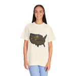 Steampunk USA Map T-Shirt — Vintage Gear & Cog Americana Tee