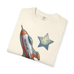 American Rocket T-Shirt — Patriotic USA Spaceship Graphic Tee