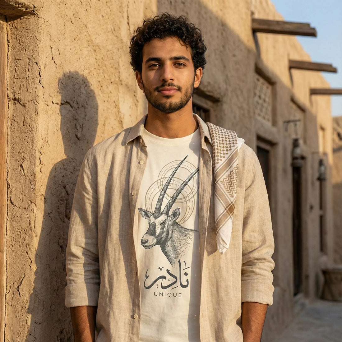 النادر | The Golden Oryx - Rare Heritage Premium Tee
