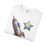 American Rocket T-Shirt — Patriotic USA Spaceship Graphic Tee