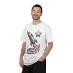 American Rocket T-Shirt — Patriotic USA Spaceship Graphic Tee