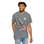 American Rocket T-Shirt — Patriotic USA Spaceship Graphic Tee