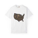 Steampunk USA Map T-Shirt — Vintage Gear & Cog Americana Tee
