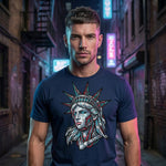 Statue of Liberty Graphic T-Shirt — Patriotic Neo-Traditional Liberty Design