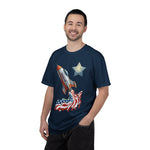 American Rocket T-Shirt — Patriotic USA Spaceship Graphic Tee