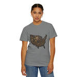 Steampunk USA Map T-Shirt — Vintage Gear & Cog Americana Tee