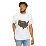 Steampunk USA Map T-Shirt — Vintage Gear & Cog Americana Tee
