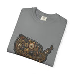 Steampunk USA Map T-Shirt — Vintage Gear & Cog Americana Tee