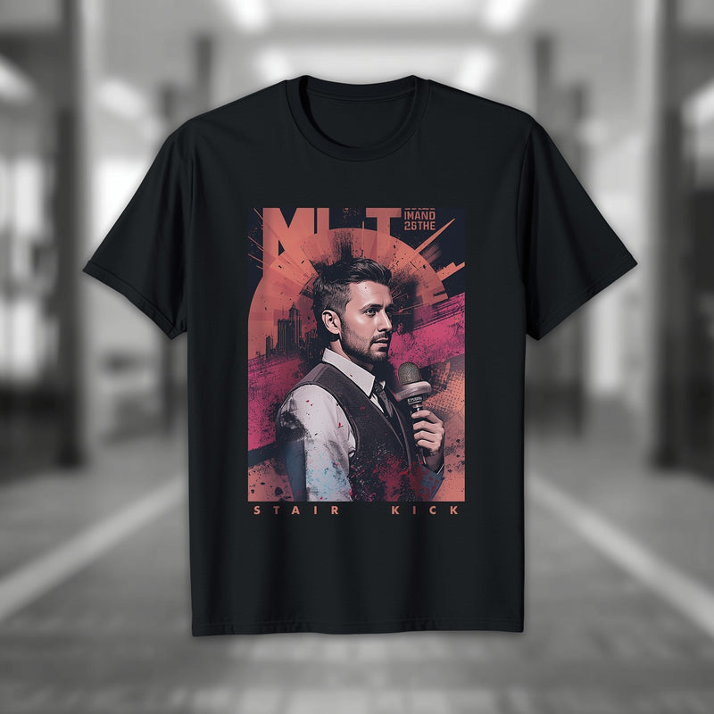 Black Classic Wave Tee - Black T-Shirt
