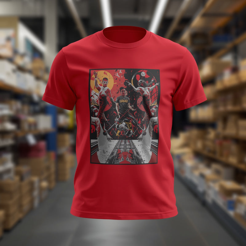 Red Bold Frame Tee - Red T-Shirt