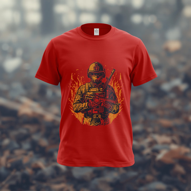 Red Classic Wave Tee - Red T-Shirt