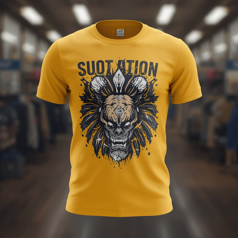 Yellow Bold Frame Tee - Yellow T-Shirt